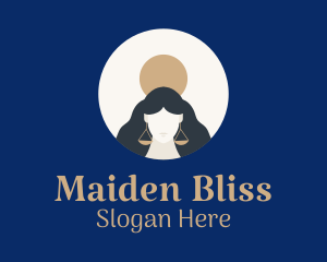 Maiden - Libra Woman Astrology logo design