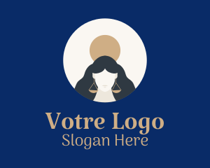 Libra Woman Astrology logo design