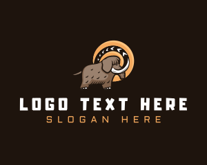 History - Primitive Mammoth Elephant logo design