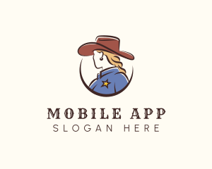 Cowgirl Sheriff Fashion Logo