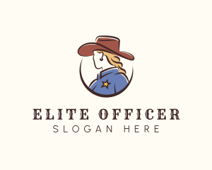 Officer - Cowgirl Sheriff Fashion logo design