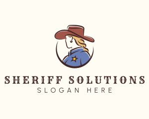 Sheriff - Cowgirl Sheriff Fashion logo design