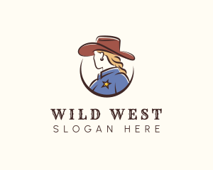 Buckaroo - Cowgirl Sheriff Fashion logo design