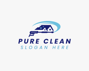 House Pressure Wash Clean logo design