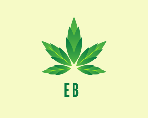 Green Cannabis Leaf Logo
