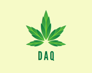 Therapy - Green Cannabis Leaf logo design