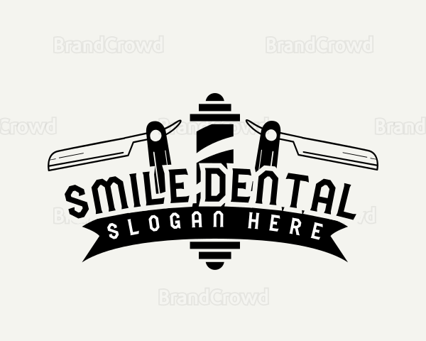 Barber Razor Haircut Logo