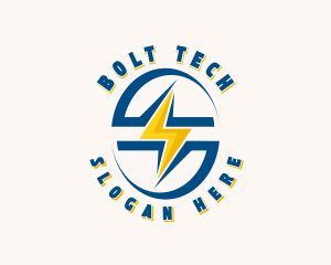 Lightning Bolt Electricity logo design