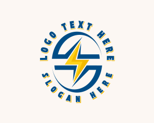 Lightning Bolt Electricity Logo