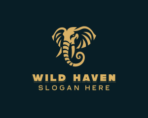 Elephant Mammoth Animal logo design