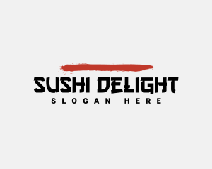 Japanese Restaurant Brush logo design