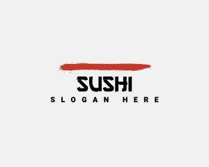 Japanese Restaurant Brush logo design