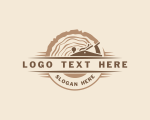 Log - Log Wood Planer Carpentry logo design