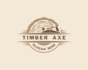 Log Wood Planer Carpentry logo design