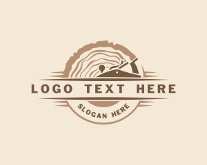 Log Wood Planer Carpentry Logo