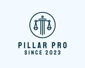 Pillar Scale Justice  logo design