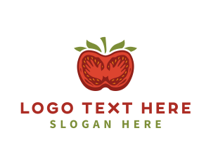 Hands - Tomato Vegetable Hands logo design