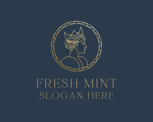 Mint - Golden Queen Coin logo design