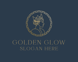 Golden Queen Coin logo design