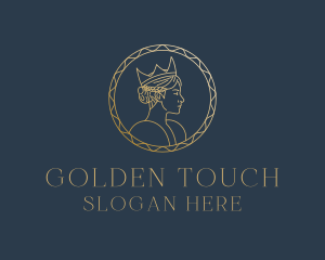 Golden Queen Coin logo design