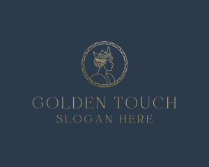 Golden Queen Coin logo design