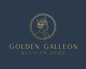 Golden Queen Coin logo design