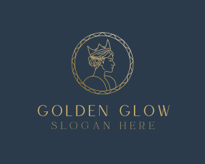 Golden Queen Coin logo design