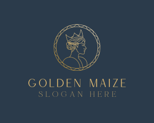 Golden Queen Coin logo design