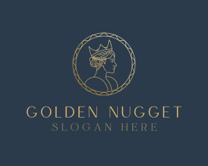 Golden Queen Coin logo design