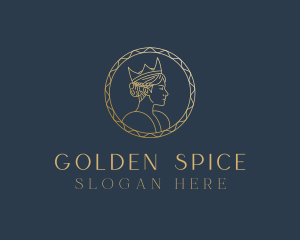 Golden Queen Coin logo design