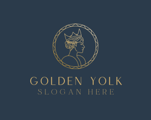 Golden Queen Coin logo design