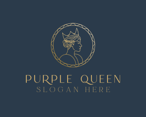 Golden Queen Coin logo design