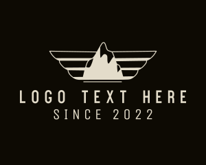 Outdoor - Winged Mountain Trekking logo design