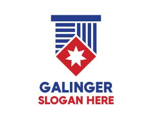 Judge - Professional Blue Pillar Star logo design