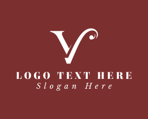 Enterprise - Luxe Company Letter V logo design