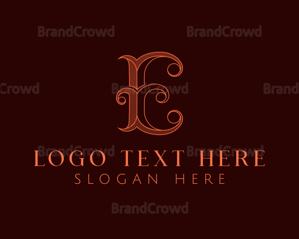 Ornate Gothic Startup Letter E Logo