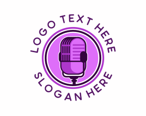 Podcast Microphone Stream Logo