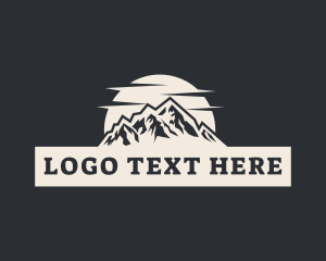 Explore - Mountain Peak Hiker logo design