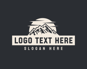 Travel - Mountain Peak Hiker logo design