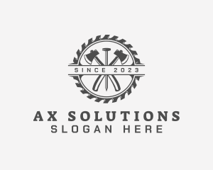 Ax - Handyman Carpentry Tools logo design