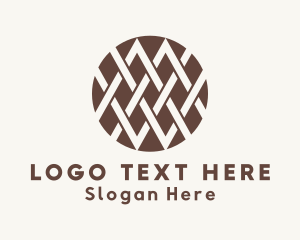 Interlaced - Interweave Textile Pattern logo design