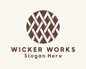 Wicker - Interweave Textile Pattern logo design