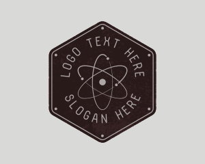 Orbit - Retro Atomic Badge logo design