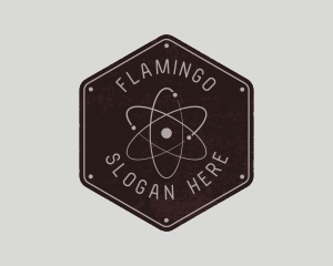 Power Plant - Retro Atomic Badge logo design