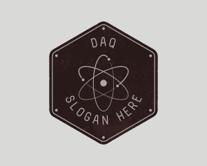 Research - Retro Atomic Badge logo design