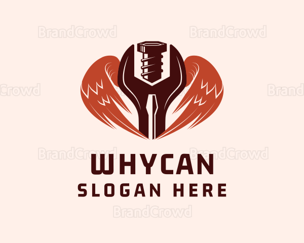 Mechanic Winged Wrench Logo