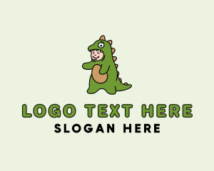 Kid - Dinosaur Play Child logo design