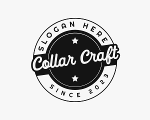 Retro Script Badge logo design