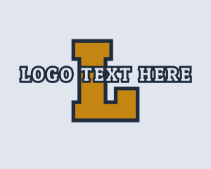 College - Sporty Retro Lettermark logo design