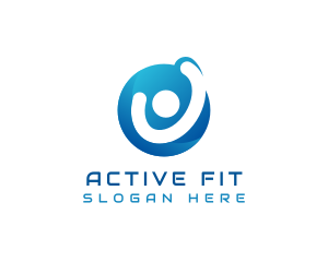 Active Fitness Human logo design